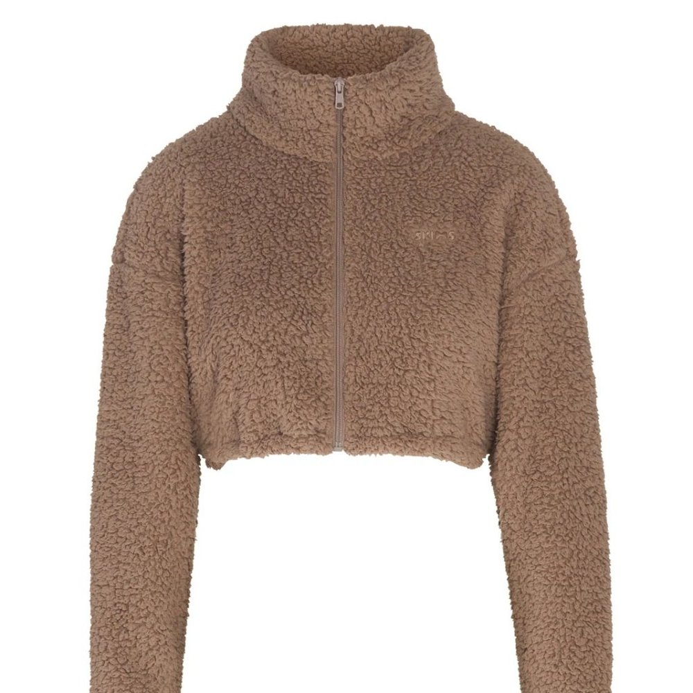Kim Kardashian SKIMS Teddy Cropped Jacket - SMALL